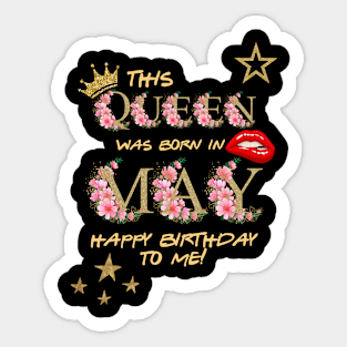 May Birthday Sticker